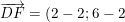 \small \overrightarrow{DF}=(2-2;6-2)=(0;4)